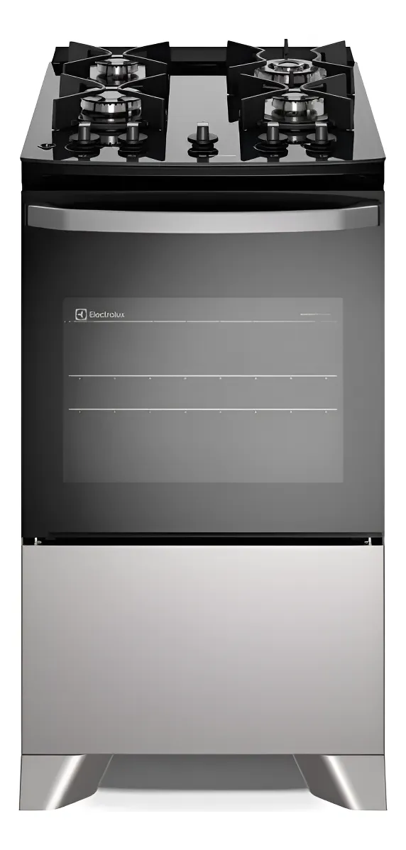 Fogão 4 Bocas Electrolux Cinza Mesa Vidro, Tripla Chama Fe4g Cinza 127/220v