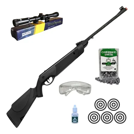 Carabina De Pressão Rossi Dione Sport Mh 5,5mm Mola Spring Preto 5.5 Mm