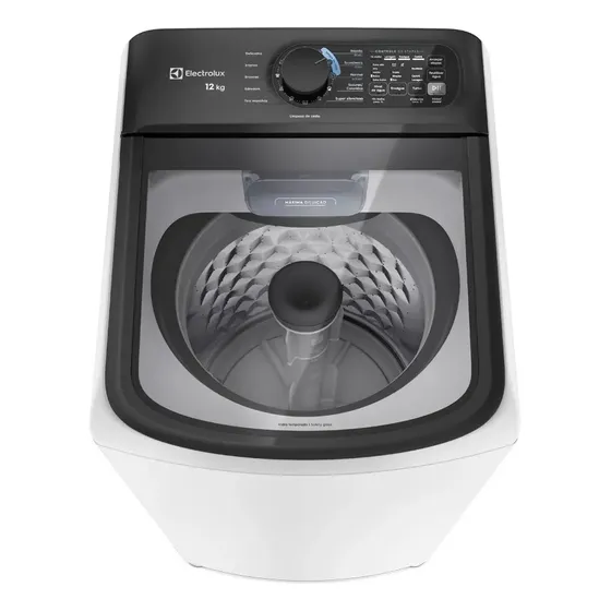 Máquina de Lavar Electrolux Efficient 12kg Branca Compacta, Econômica e Pré-diluição (LET12)