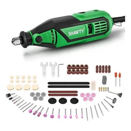 Shawty Micro Retífica Elétrica Profissional 210 Peças Velocidade Variável Kit Ferramenta Rotativa para DIY Corte Lixamento Polimento Gravação Artesanato Madeira