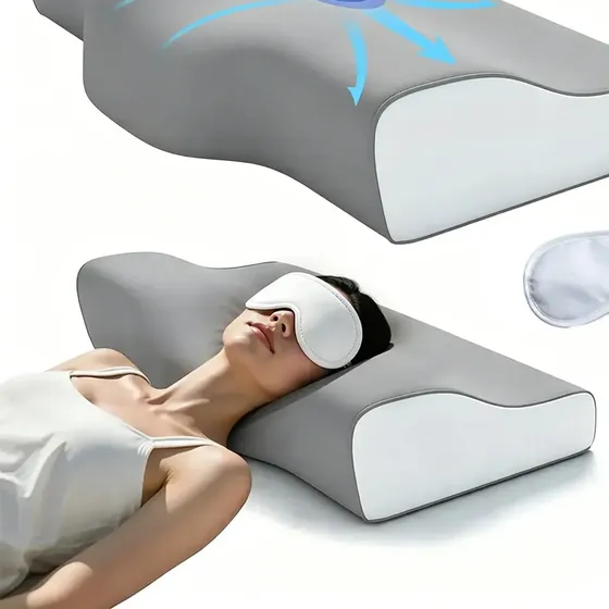 Travesseiro Cervical Betwo Ortopédico de Viscoelástico para Aliviar Dores no Pescoço e Coluna
