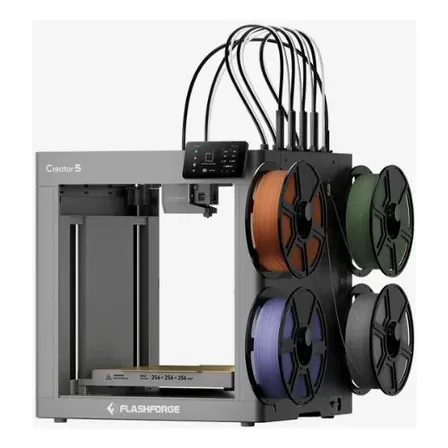 Impressora 3d Flashforge Creator 5 Multicolor Com 4 Bicos Cinza-escuro