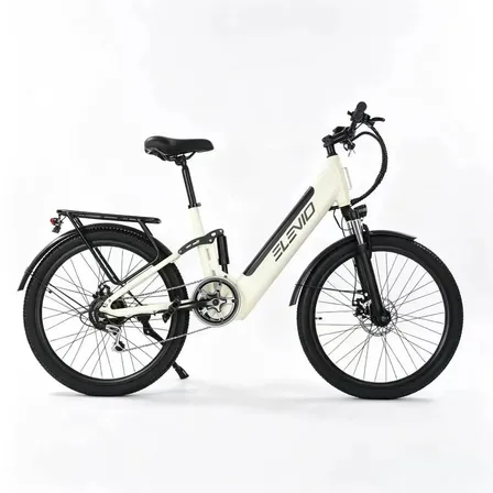 Mankeel Mz-24 Bicicleta Elétrica Adulto, 500w Ebike Motor, Autonomia Bike 45km, Bateria Removível(36v 13ah), Com Freio Eletrônico E Amortecedor, Velocidade Máxima 35km/h, 26 Aro Branco-creme