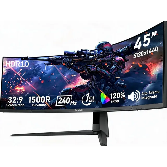 Gawfolk Gamer GFTY991 45 " - Preto