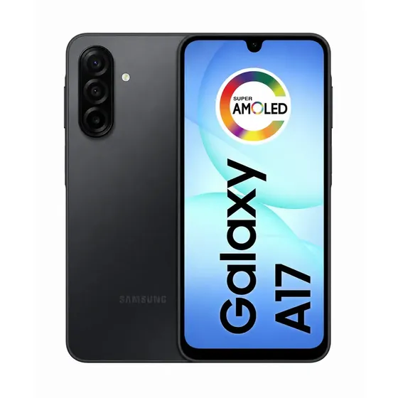 Smartphone Samsung Galaxy A17 128GB (4GB Ram+4GB Ram Plus) Com IA, Câm De 50mp, Tela De 6.7, NFC, IP54 - Tela Super Amoled - Nacional - Preto
