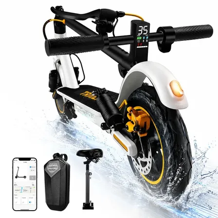 TRAILFORGE Patinete Elétrico 800W 48V 12,5Ah 40km/h 40km Autonomia Dobrável LED Bluetooth 120kg Freio a Disco 10"