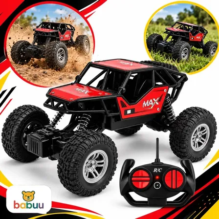 Carrinho Controle Remoto Recarregavel 4x4 Rally Jipe Off Road Com Amortecedores Babuu Brinquedos Educativos