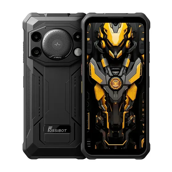 FOSSiBOT F110L 128dB Speaker Celular Robusto 4G 8 GB+128 GB, Tela 6,745" HD+, Câmera 8MP, Bateria 10000mAh, IP68 &IP69K Preto