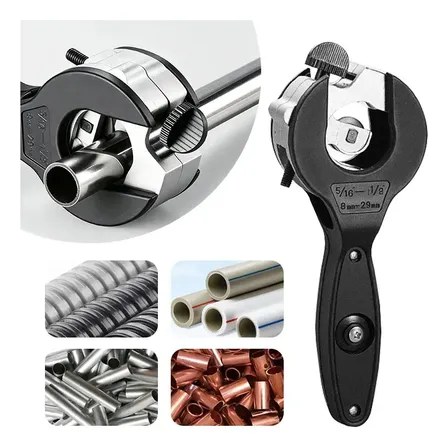 Cortador Tubo Catraca 8‑29mm Corte Limpo Cobre Alumínio Aço Inox PVC Ferramenta Encanador Refrigeração