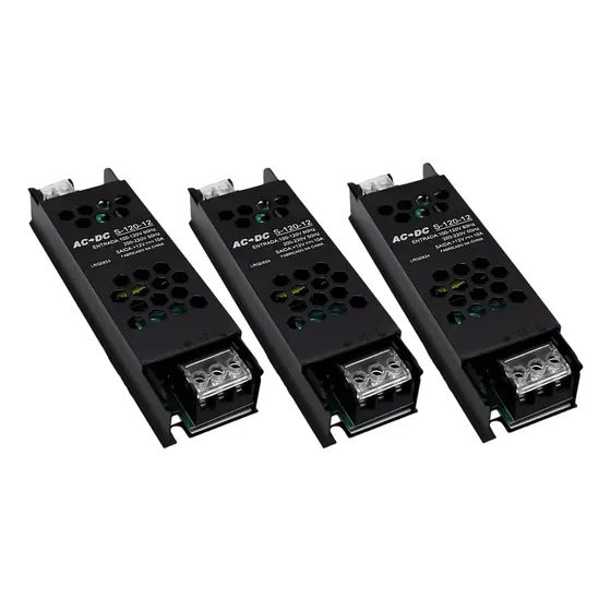 Kit 3 Fonte Chaveada Slim Preta 120w 12v 10a Apollo