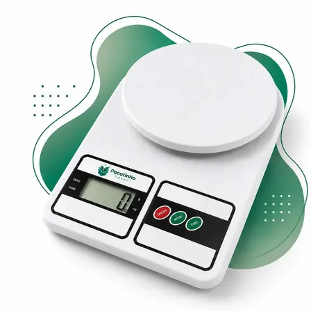 Balança Digital Precisão 10kg Cozinha Fitness Dieta Confeitaria Profissional Branca Pacotinho Decoração Branco 10 Kg
