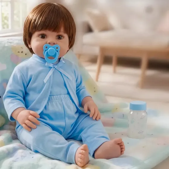 Boneco Bebê Reborn Menino Chinesinho Pode Dar Banho