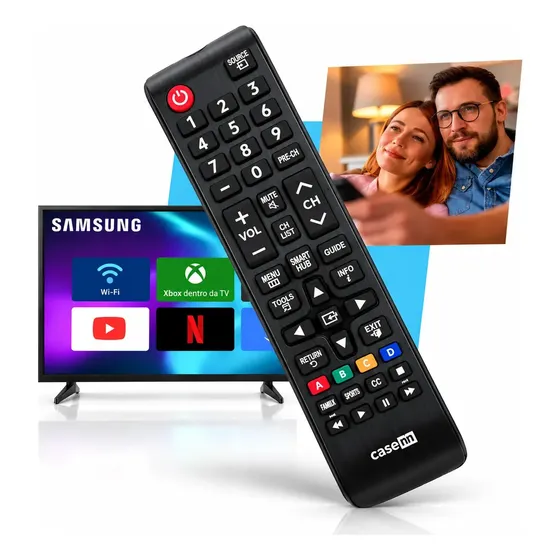 Controle Remoto Casenn Universal para TV Samsung Smart 4K LCD LED Plasma