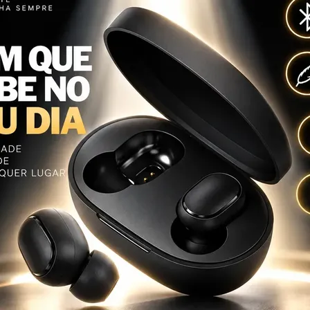 Fone de Ouvido Intra-auricular Techfun F9-5 TWS Sem Fio, Com Microfone e Estojo de Carregamento