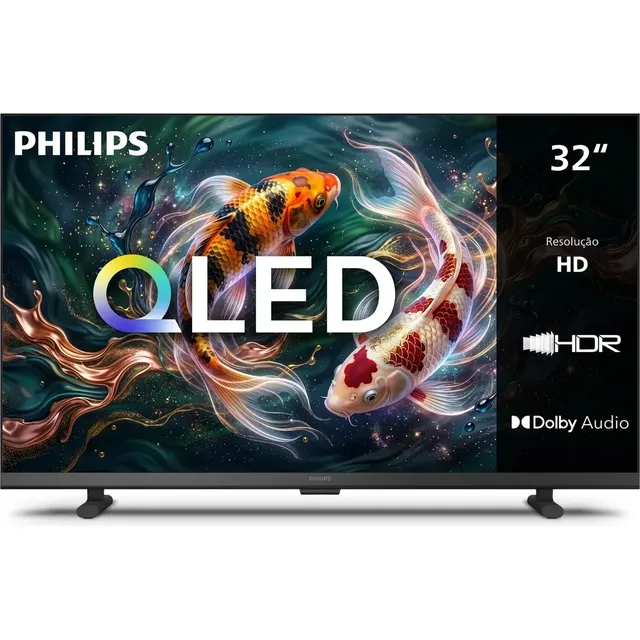 Smart TV Philips 32 polegadas QLED HD Wi-Fi HDR10 Dolby Áudio 32PQG6921/78