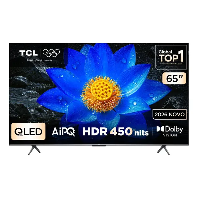 Smart TV TCL 65 Polegadas QLED 4K P8LS WiFi Bluetooth Google TV HDR10+ 120 Hz DLG VRR 65P8LS