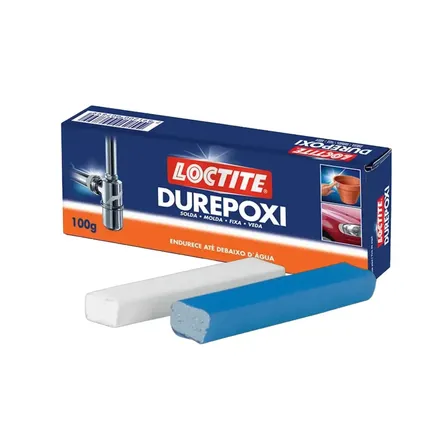 Durepoxi Massa Adesiva Cola Modeladora Epóxi 100g Multiuso Loctite Henkel Cinza