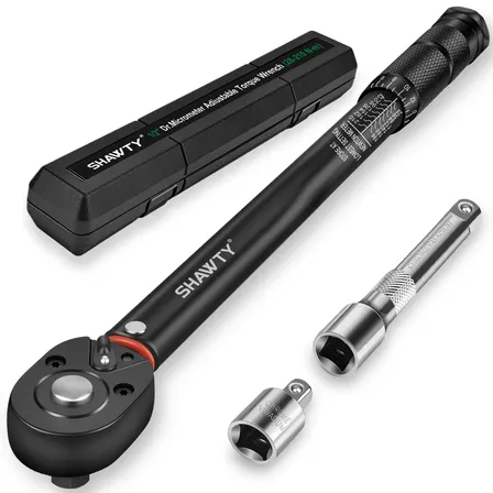 Torquímetro de Estalo Shawty S2003 1/2" (28-210 Nm) com Adaptador e Barra
