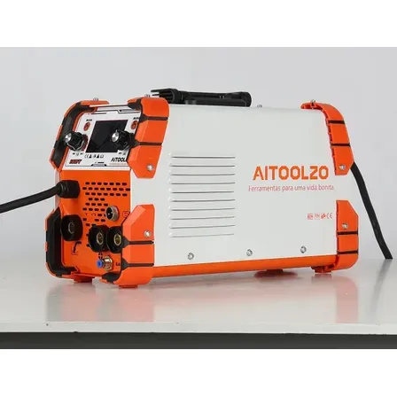Máquina de Solda Sem Gás/gás 6 Em 1 MIG+MAG+MMA+TIG+Alumínio Pró Pulso 350A Inversora Portatil Bivolt AITOOLZO