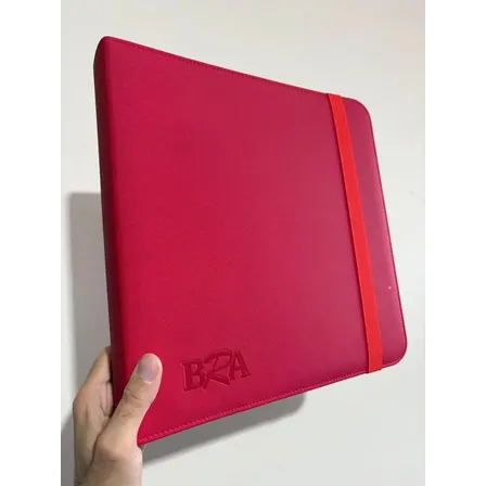 Pasta Premium Com Elástico Sem Folhas P/ Folhas 20 Bolsos Vermelho