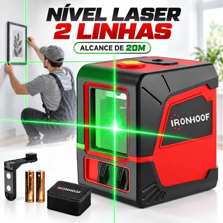 Nivel Laser 2 Linhas Verde 20m Profissional Autonivelante