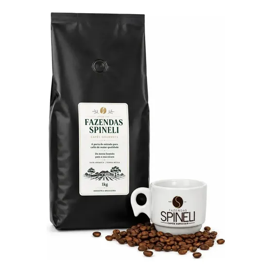 Café Gourmet Arábica Torrado Moído 1kg Fazendas Spineli