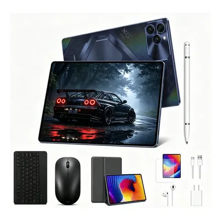 Tablet ZEENO Pad 6 Pro 512GB 16GB RAM 10 núcleos 11,6 Polegadas 24MP+48MP Bateria 8800mAh Android 15 Desbloqueado E Kit Teclado, Mouse e Caneta, Azul