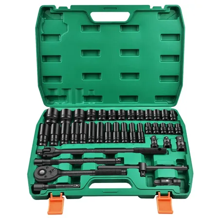 Kit de Ferramentas de Impacto Shawty 1/2" com 40 Peças, Jogo de Soquetes Cr-V Para Reparos Automotivos