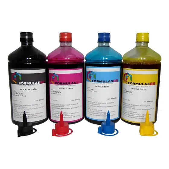 Kit 4 Litros Tinta P/ Epson Ecotank L3250 Formulasbr 4l K,m,c,y