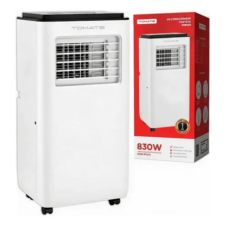 Ar Condicionado Climatizador Portátil 800w 8000btus Controle Preto/branco 220v