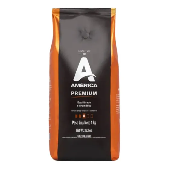 Café Torrado Em Grão América Premium 1kg