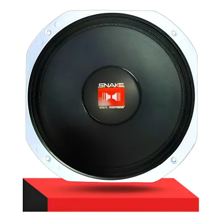 Woofer 10 Polegadas Auto Falante Médio Snake 450w Rms 8 Ohms Preto 8 Ohms
