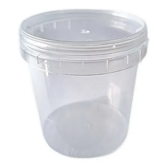Pote Plástico Redondo C/ Lacre 100unid 220ml Bolo Doce Pote