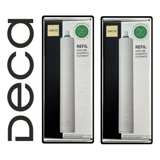 Kit Com 2 Refil Elemento Filtrante P/ Torneiras Twin Deca