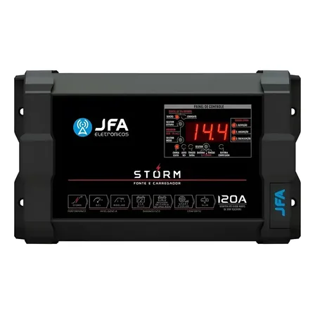 Fonte Jfa 120 Storm Bivolt Volt/amp Para Módulo Automotivo Preto