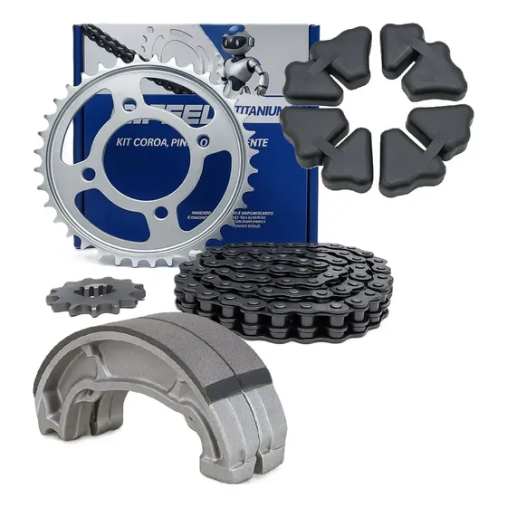 Kit Relação Completa Moto Cg Titan 150 Kit Premium Riffel