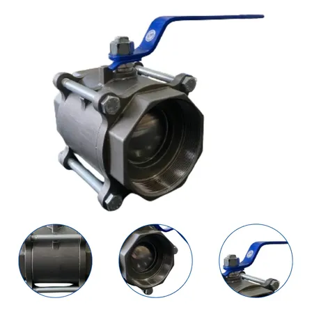 Válvula Esfera Tripartida Interno Inox Rosca Bsp 4 Polegadas