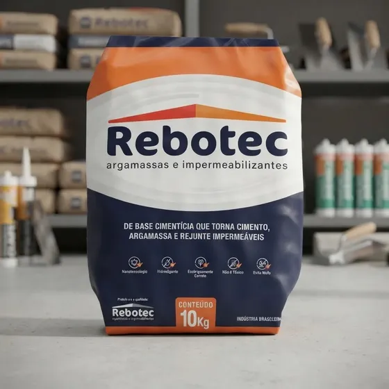 Impermeabilizante Rebotec Base Cimentícia Saco 10kg Original