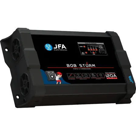 Fonte Automotiva Jfa Bob Storm 120a Bivolt Carregador - Preto