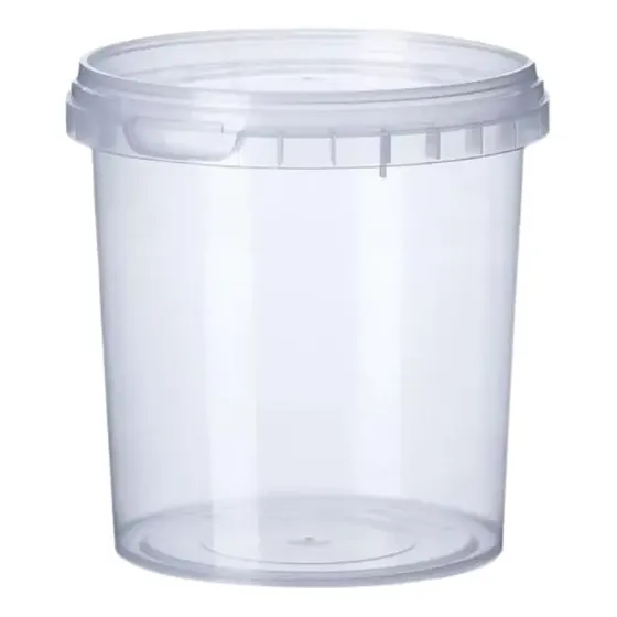 100 Pote 500ml Redondo Transp. Com Tampa Lacre De Segurança