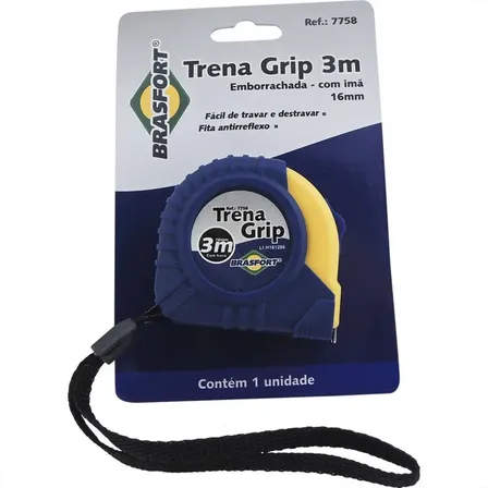 Trena Brasfort Emborrachada Grip 3m/16mm Com Trava 7758