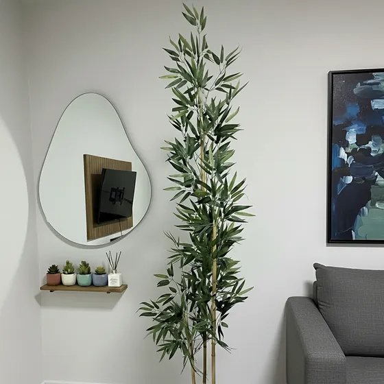 Bambu Artificial 2 Metros Grande Sem Vaso Decoração