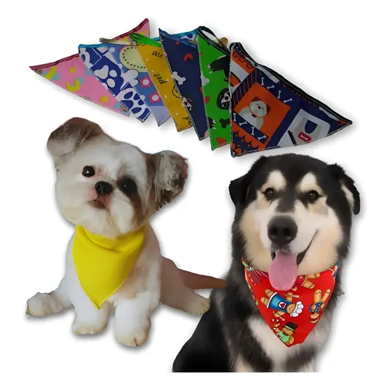 Kit 120 Bandanas P/ Pet Shop Banho E Tosa Atacado Cachorro