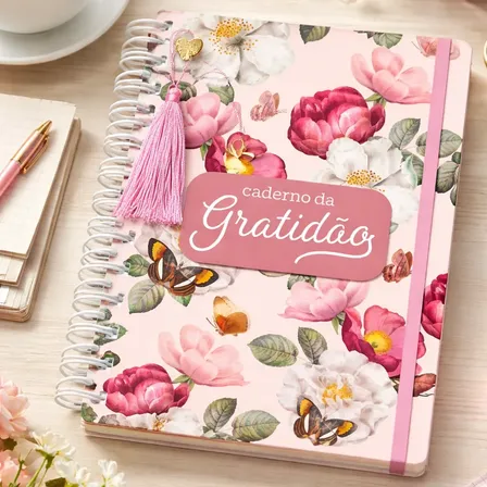 Caderno Diário Da Gratidão Oração Anotações Devocional Floral Gratidão 27
