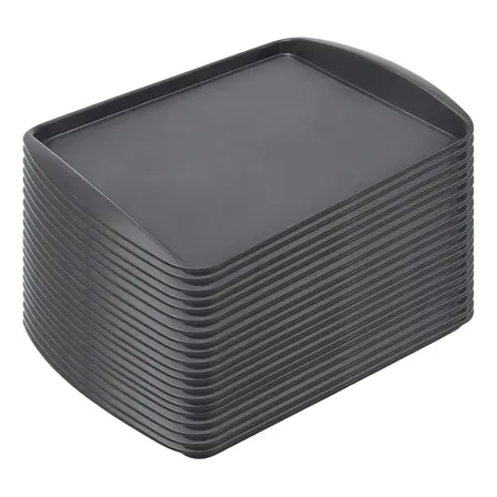 Bandeja Fast Food Restaurante Self Service 44x30 Kit 25 Un Preto