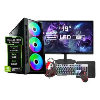 Pc Gamer Cpu Completo I5 16gb, Ssd 240gb, Placa Vídeo 4gb 16 Gb
