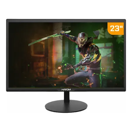 Monitor Led 23.6 Hayom Widescreen Hdmi Vga 75hz Preto Preto 127/220v