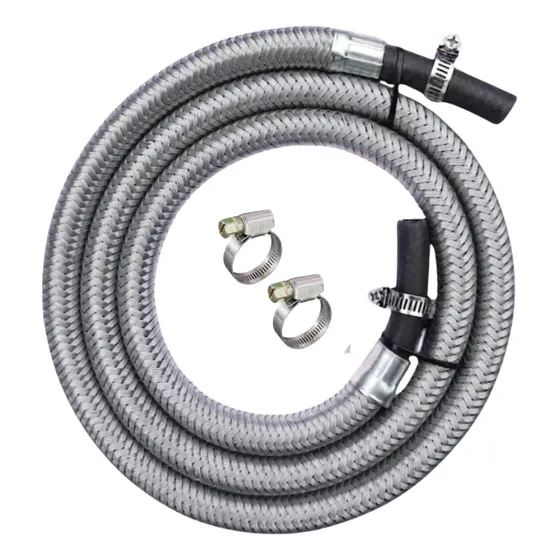 2 M Mangueira Flexível Malha De Aço 3/8 Bm Botijão + Brinde