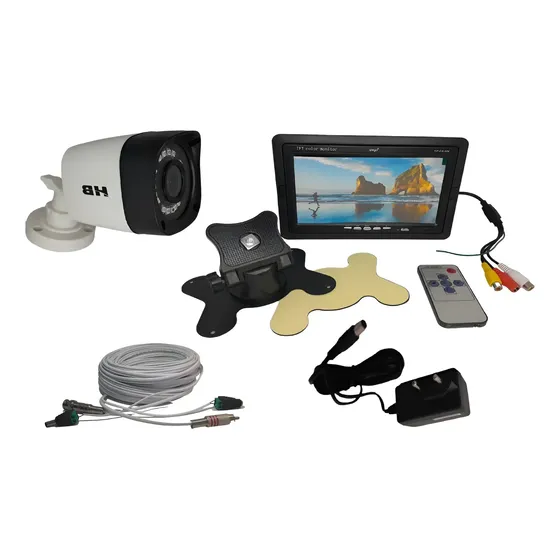 Kit Porteiro Monitor 7 Lcd +1 Camera Infra Leds+20mts Cabo*