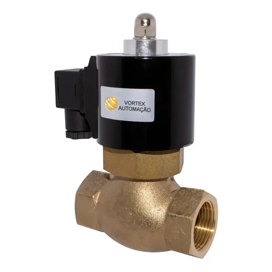 Válvula Solenóide 220v 2/2 Vias Para Vapor Rosca 3/4'' 180°c